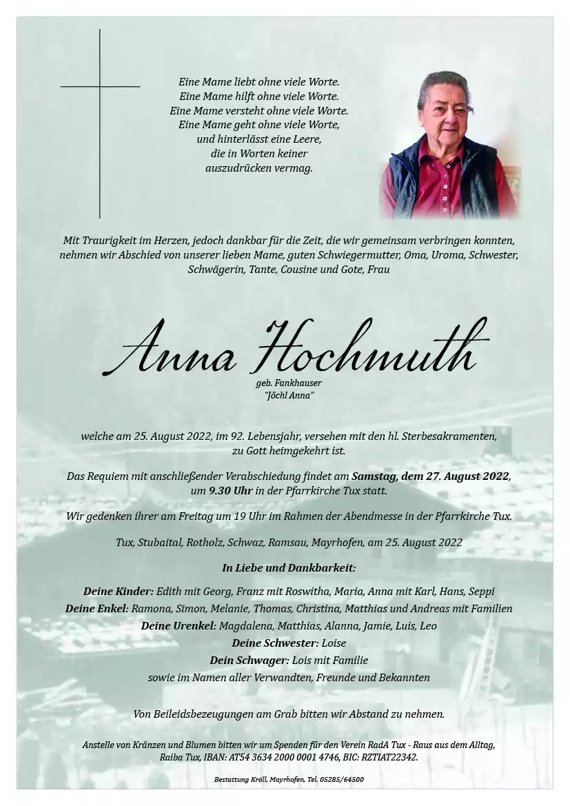 Parte von Anna Hochmuth